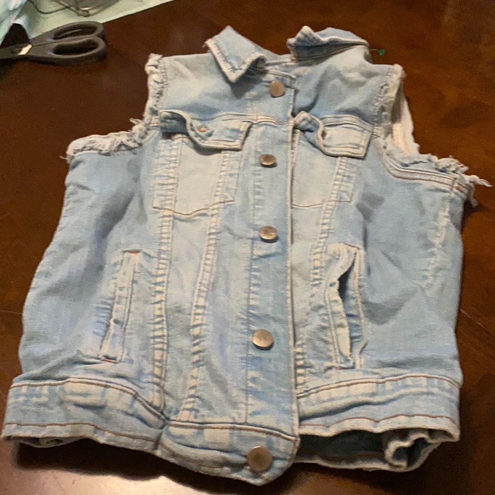 Sleeveless Jean Vest